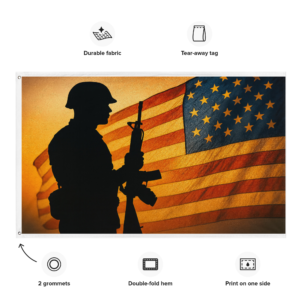 American Soldier Flag – Patriotic Wall Banner
