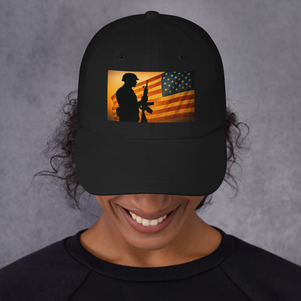 atriot’s Pride Dad Hat – Stand for the Flag, Honor the Brave - Image 2