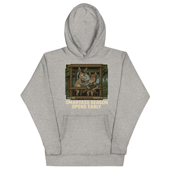 Smartass Season Pullover Hoodie – Keystone Trailhead Donkey Duo - Image 3