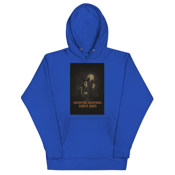 Haunting Smartasses Hoodie – Premium Halloween Skeleton Donkeys - Image 3