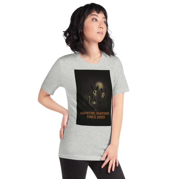 Haunting Smartasses Tee – Limited Edition Halloween Skeleton Donkeys - Image 22