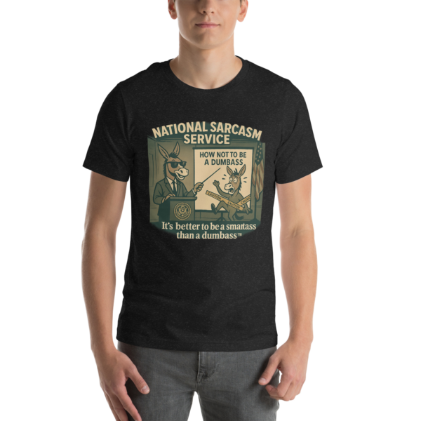 National Sarcasm Service “How Not to Be a Dumbass” Tee – Keystone Trailhead Co.™ - Image 2