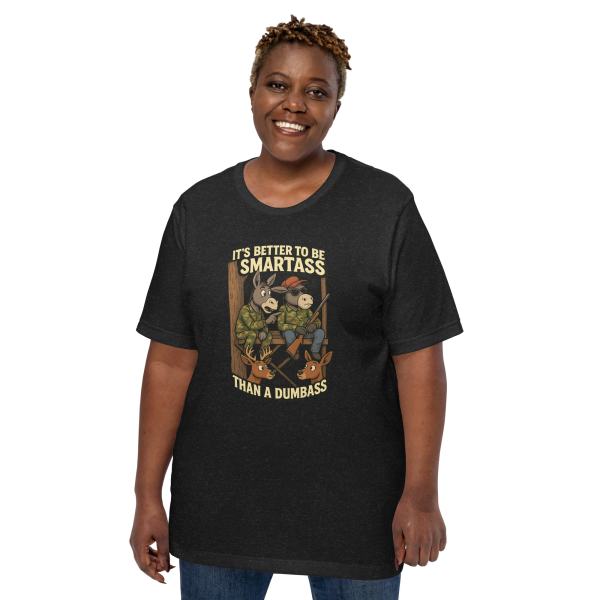 Hunting Season Comedy Tee – Donkey Duo Smartass Style - Image 2