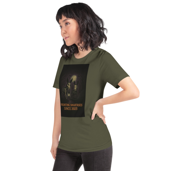 Haunting Smartasses Tee – Limited Edition Halloween Skeleton Donkeys - Image 6