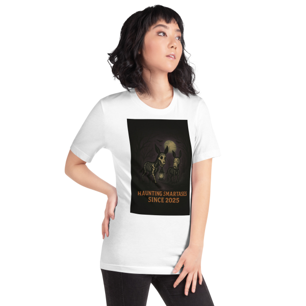 Haunting Smartasses Tee – Limited Edition Halloween Skeleton Donkeys - Image 27