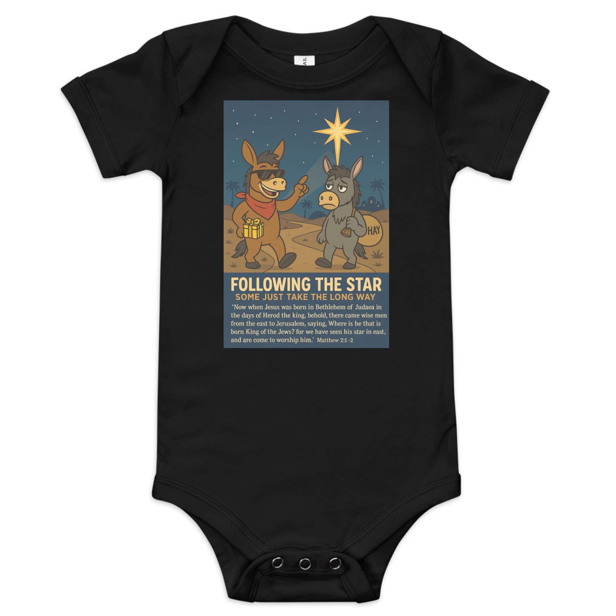 “Following a Star” – Christmas Baby One Piece