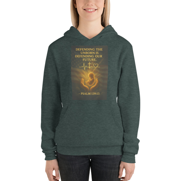 Defending the Unborn Hoodie – Psalm 139:13 Patriotic Faith Edition - Image 3