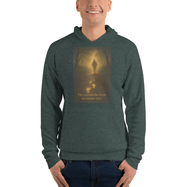 He Carries the Lives We Never Met – Bella+Canvas 3719 Unisex Pullover Hoodie - Image 5