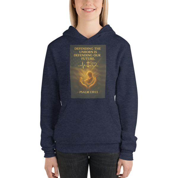 Defending the Unborn Hoodie – Psalm 139:13 Patriotic Faith Edition - Image 2