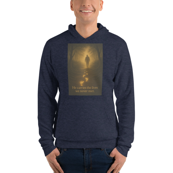 He Carries the Lives We Never Met – Bella+Canvas 3719 Unisex Pullover Hoodie - Image 3