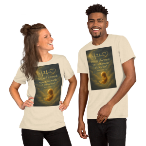 “Before I Formed You” Tee – Jeremiah 1:5 Faith-Based Heartbeat Design