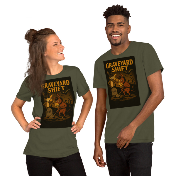 Graveyard Shift Tee – Smartass & Dumbass Halloween Edition - Image 2