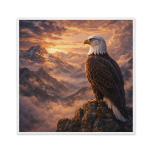 Majestic Eagle Premium Pillow Case – Rustic Mountain Cabin Wildlife Decor