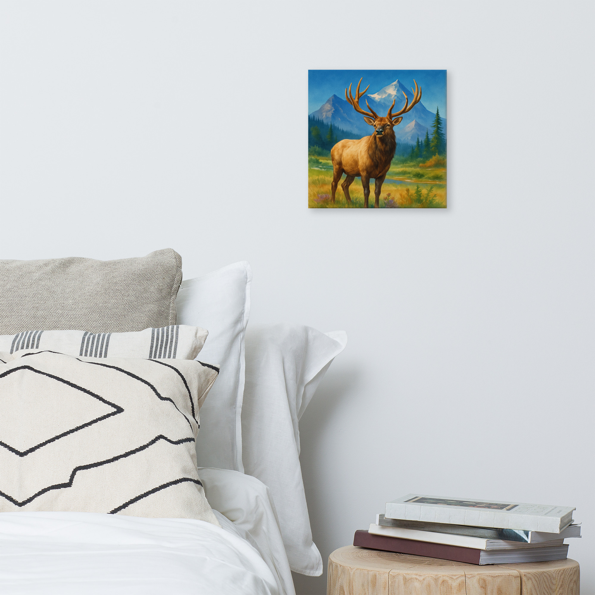 Majestic Elk Canvas Wall Art – Rustic Mountain Wildlife Decor - Image 2