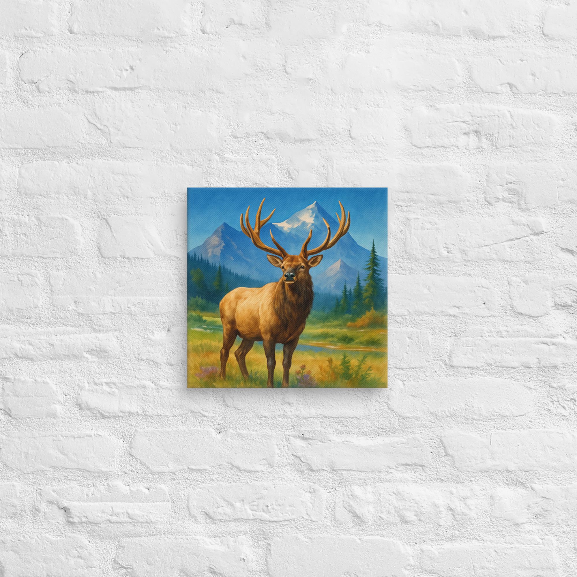 Majestic Elk Canvas Wall Art – Rustic Mountain Wildlife Decor - Image 8
