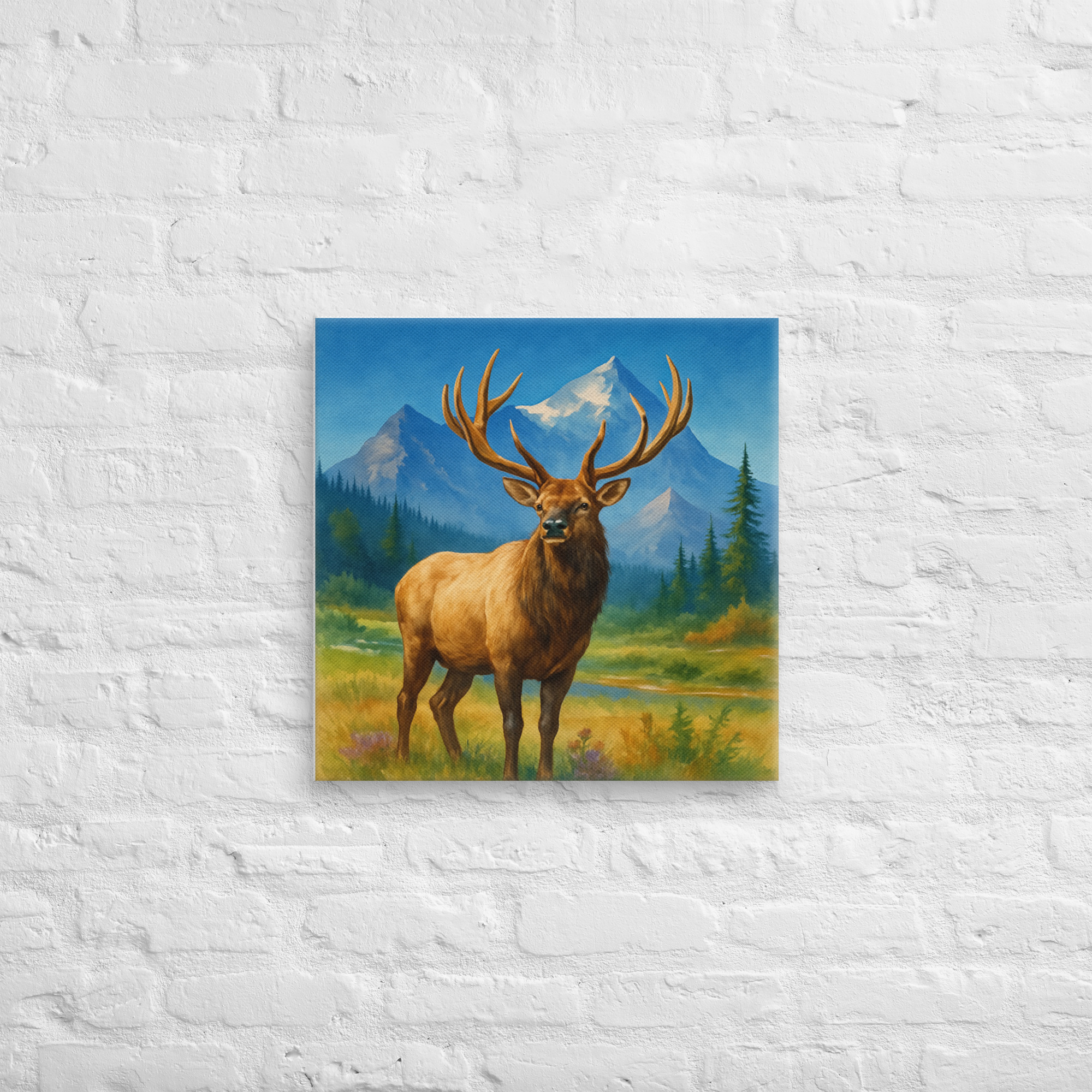 Majestic Elk Canvas Wall Art – Rustic Mountain Wildlife Decor - Image 5