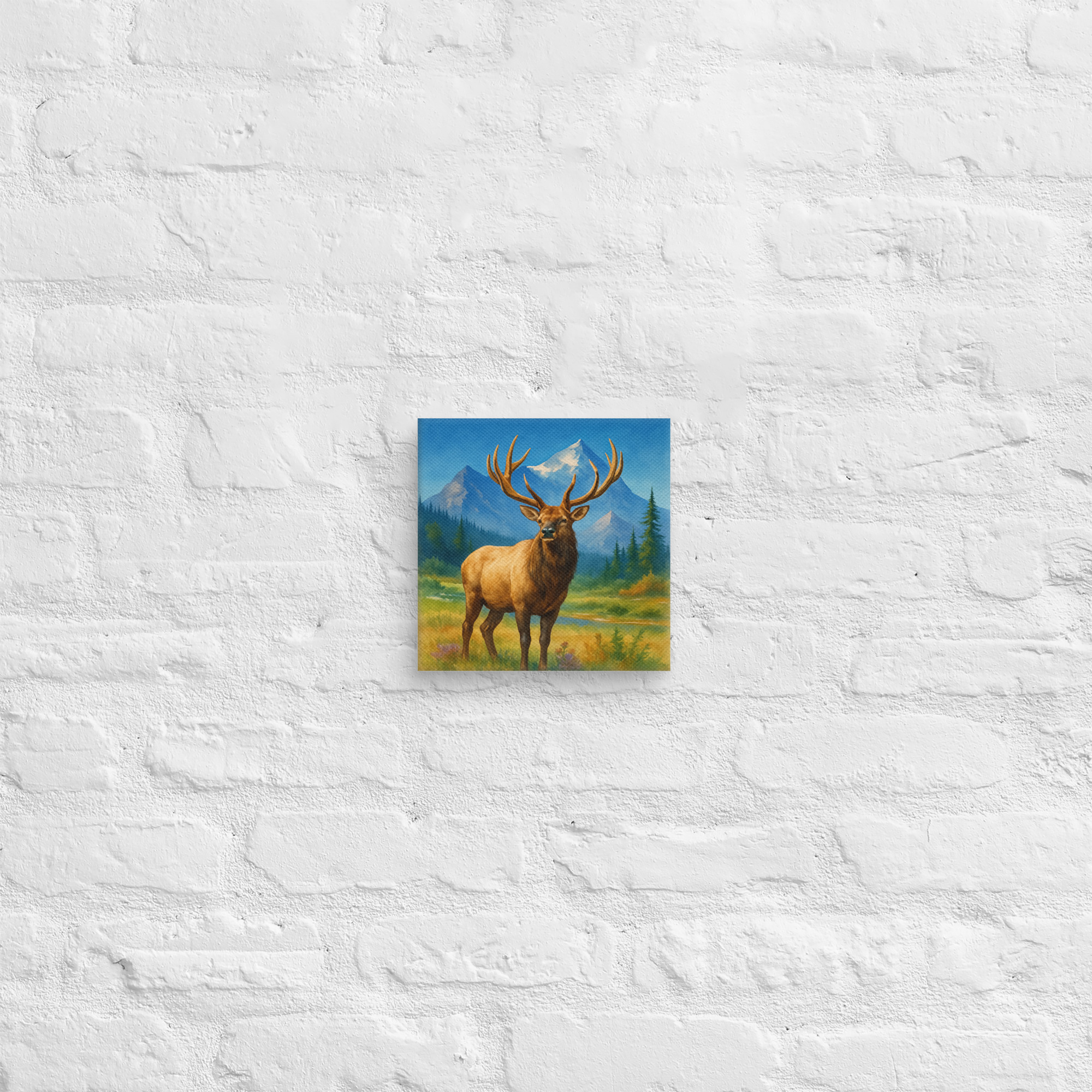 Majestic Elk Canvas Wall Art – Rustic Mountain Wildlife Decor - Image 7
