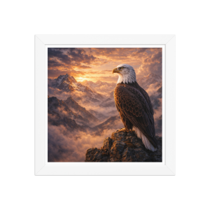 Majestic Eagle Framed Wall Art – Rustic Mountain Cabin Decor