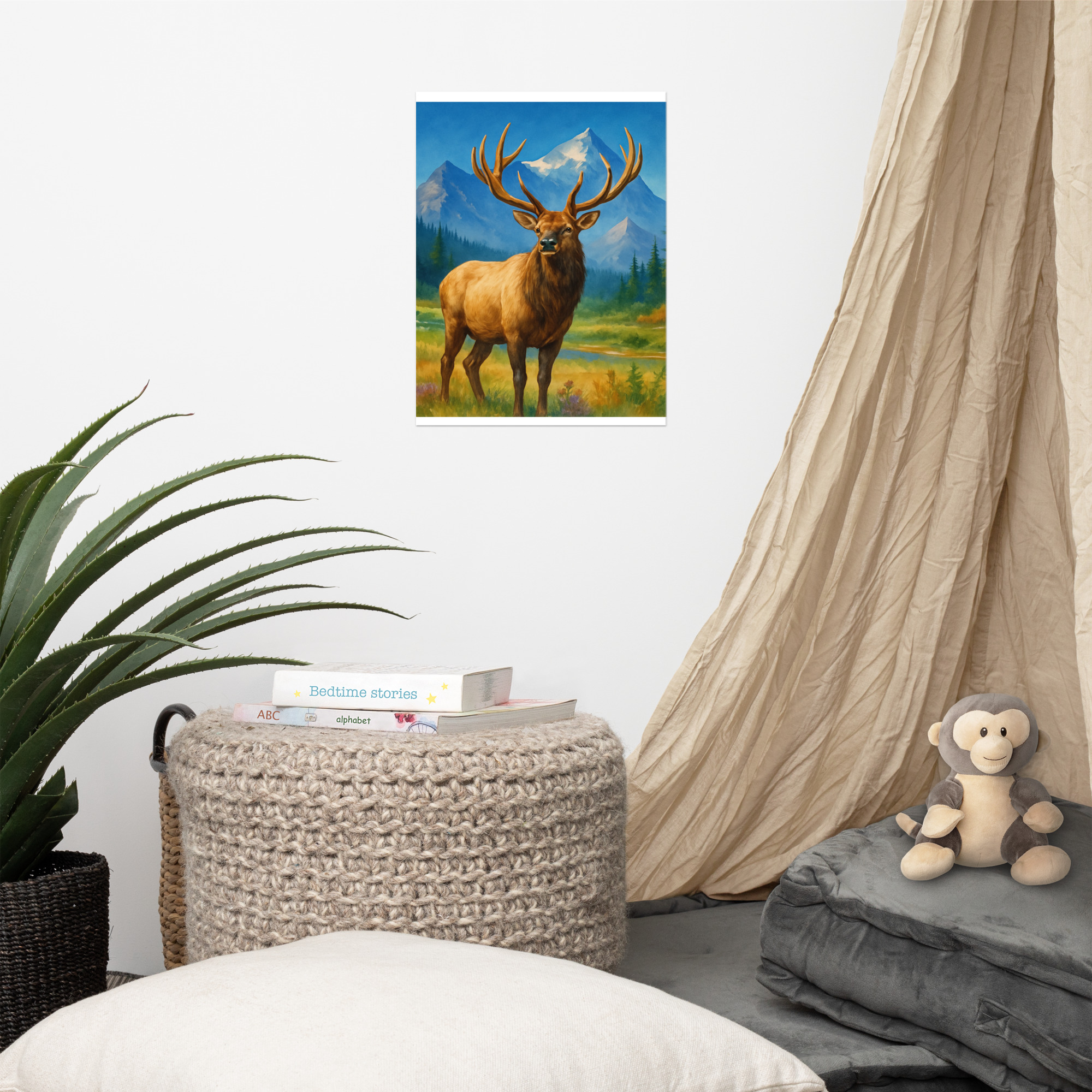 Majestic Elk Wilderness Poster – Rustic Mountain Wall Art - Image 9