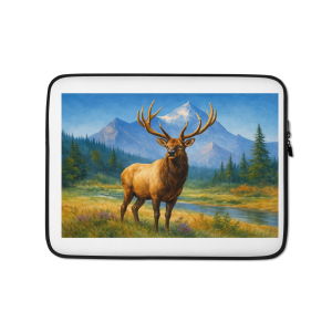 Majestic Elk Wilderness Laptop Sleeve – 13” & 15”