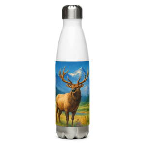Majestic Elk Stainless Steel Water Bottle – Built for the Trail Ahead