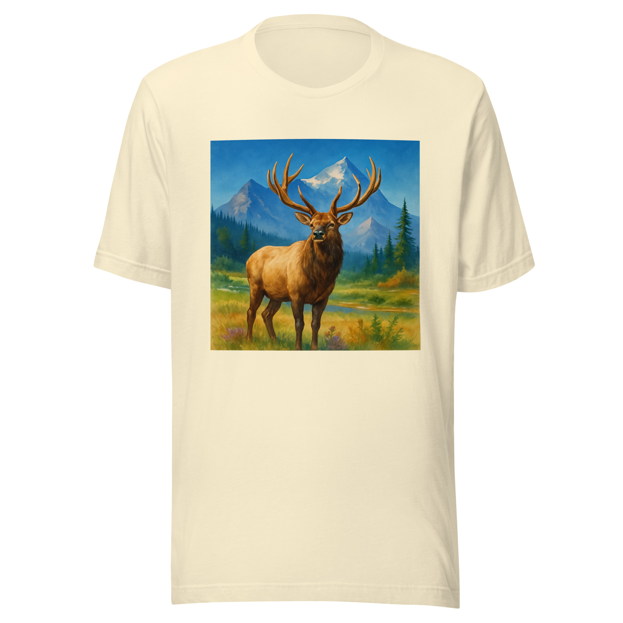 Majestic Elk Wilderness Tee – Premium Outdoor Wildlife Shirt (Bella + Canvas 3001) - Image 2
