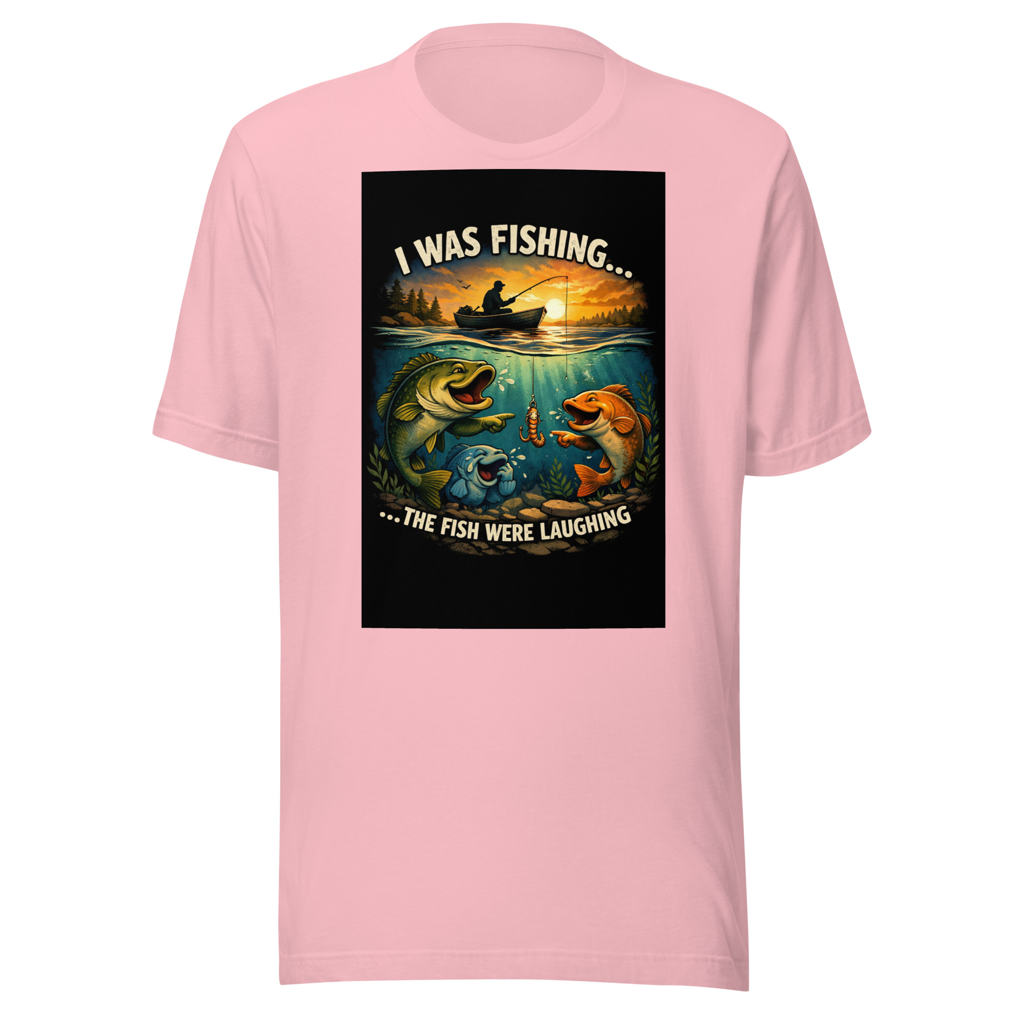 “I Was Fishing… The Fish Were Laughing” Funny Fishing T-Shirt - Image 2